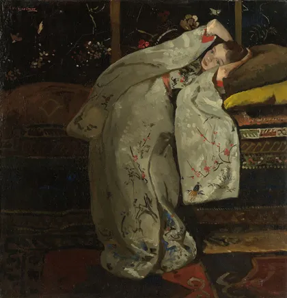 Girl in a White Kimono by George Hendrik Breitner