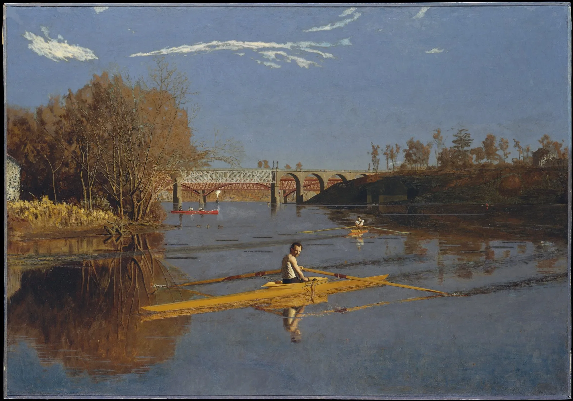 Max Schmitt in a Single Scull by Thomas Eakins