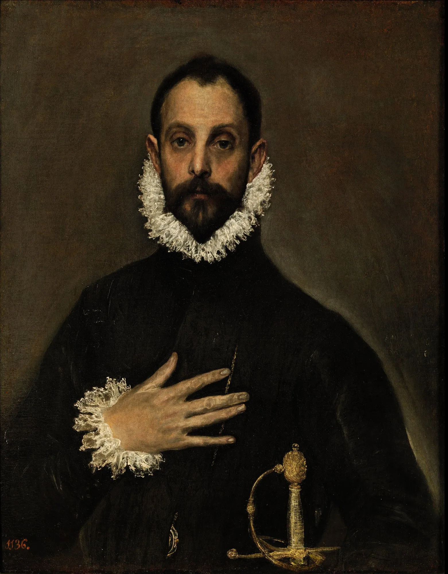 The Nobleman with His Hand on His Chest by El Greco